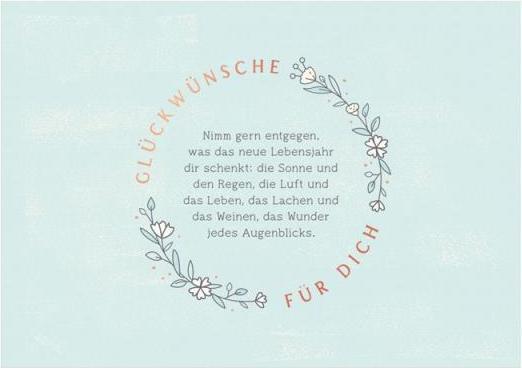 Produktbild Postkarte Vintage Art bedruckt mit Blumenkranz