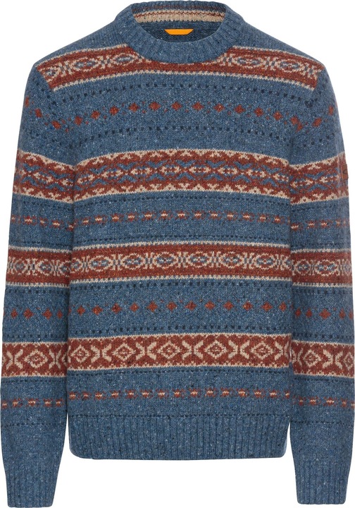 Camel Active Rundhals Pullover mit Kontraststreifen