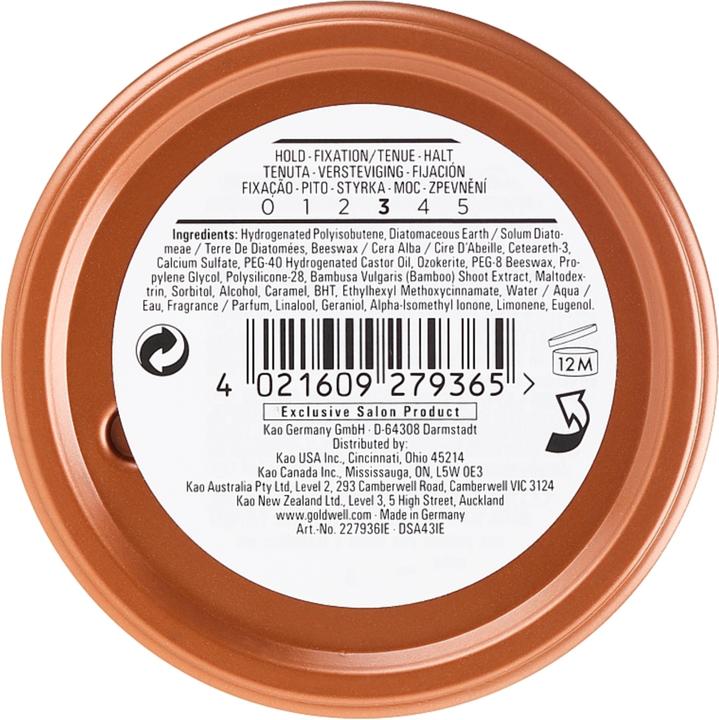 Nutritional values and ingredients Goldwell StyleSign Texture Matte Rebel (Hair pomade, 75 g)