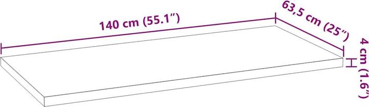 Image du produit vidaXL Küchenarbeitsplatte (140 x 63.50 cm)