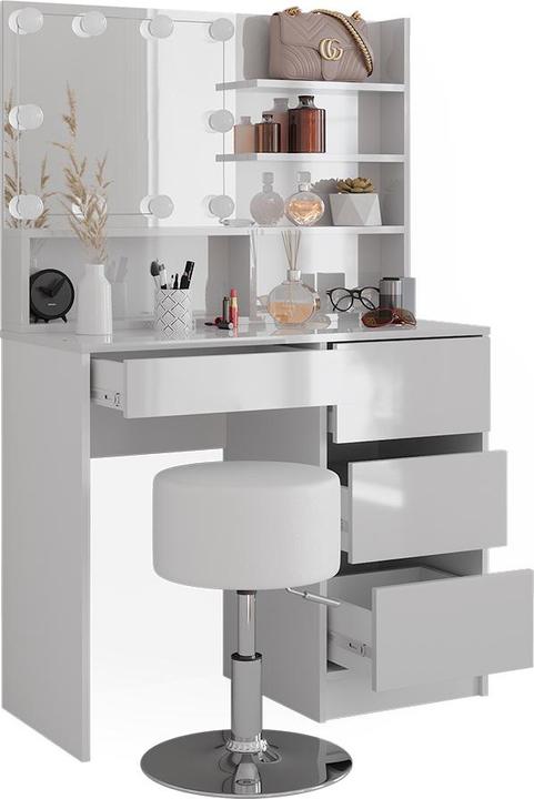 Actual product image Vicco Sherry with stool and lighting (90 x 75 x 40 cm)