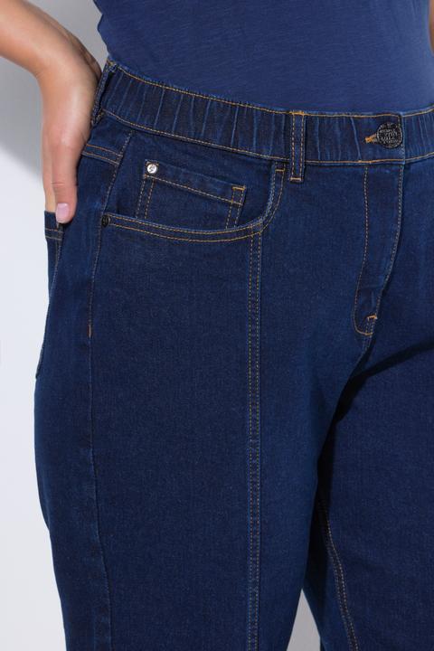 Immagine prodotto Ulla Popken Jeans modello Mary con taglio della gamba ampio e dritto e risvolti (50)