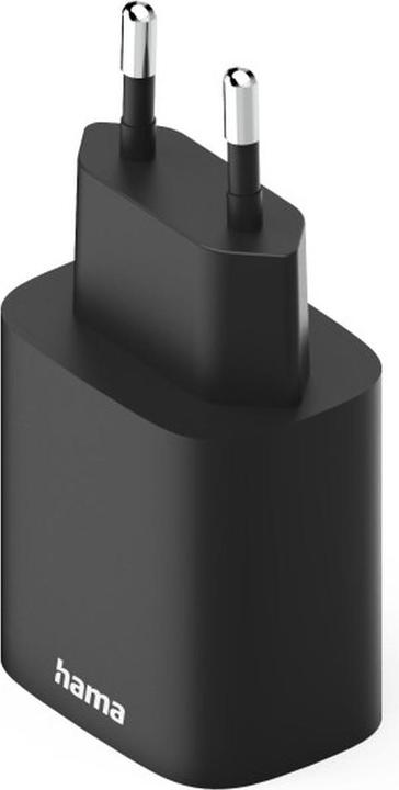 Produktbild Hama Schnellladegerät, 1x USB-A, 1x USB-C, PD, 30 W, Schwarz (30 W, 2 Ports)
