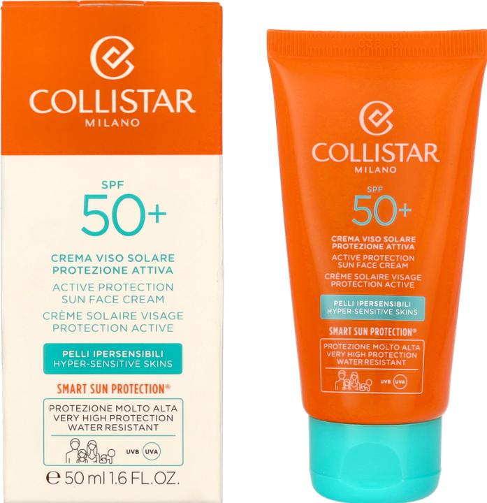 Actual product image Collistar CS Sun - Active Protection Sun Face Cream Anti-Wrinkle SPF 50+ (Sun cream face, SPF 50, 50 ml)