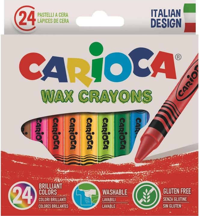 Actual product image Carioca Wax crayon Wax Ø 8 mm, 24 pieces, Multicolor (24x)
