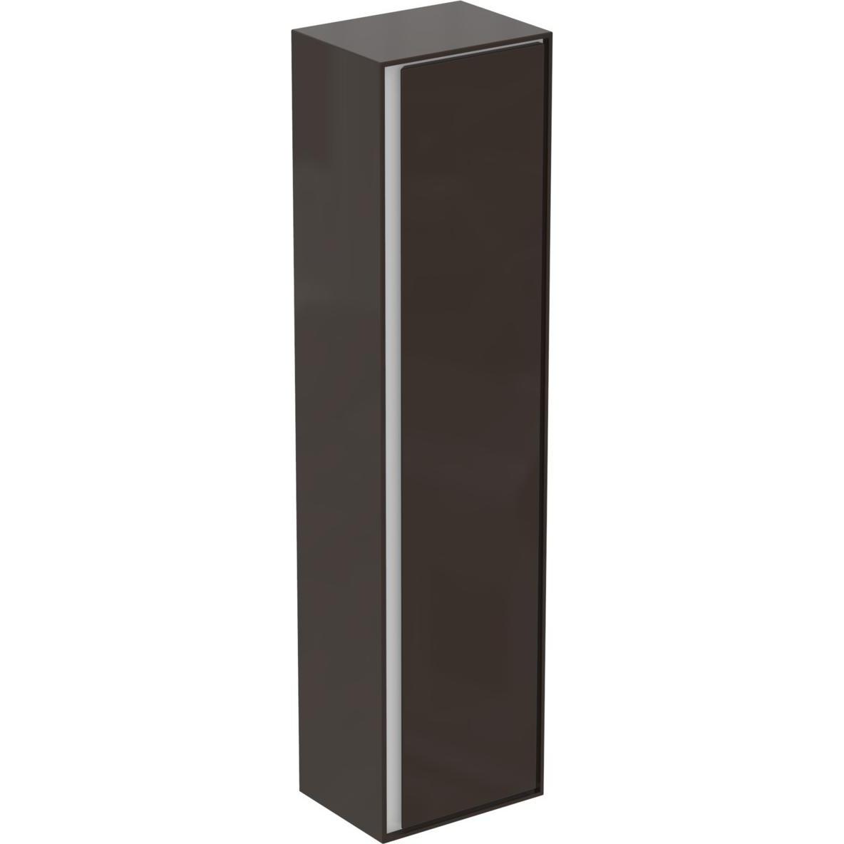 Ideal Standard, Armadietto bagno, IDS armadio alto CONNECT AIR 1600x300x400mm marrone opaco / bianco opaco (40 x 30 x 160 cm)