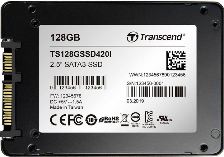 Image du produit Transcend SSD420I Industrial - 128 Go SSD - interne - 2,5" (6,4 cm) (128 Go, 2.5")