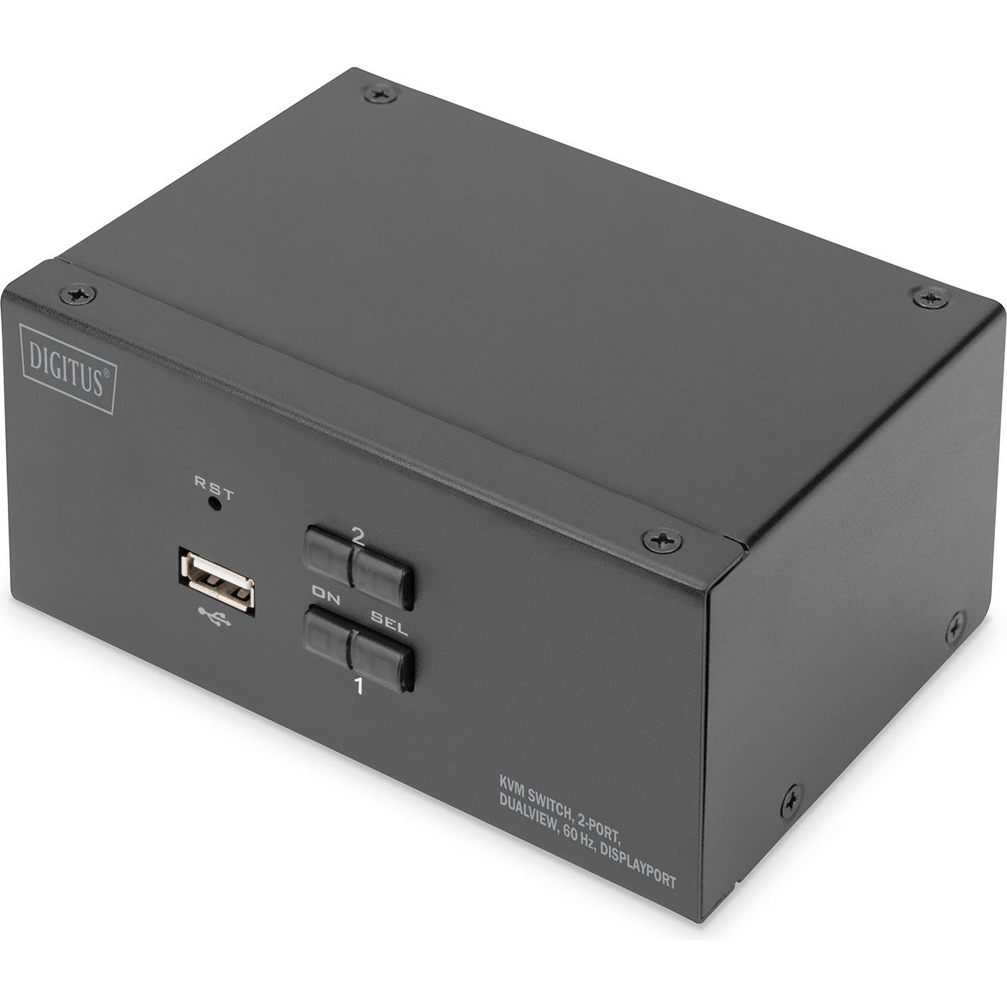 Digitus DS-12862, KVM Switch, Schwarz