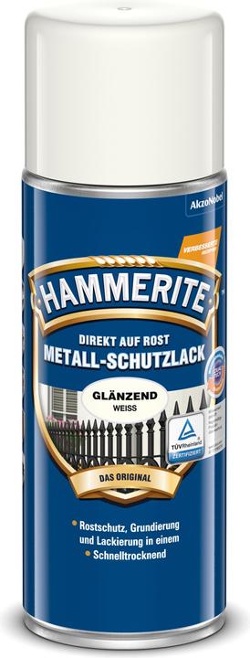 Actual product image Hammerite Metal protective lacquer HG white (400 ml, White, Shiny)
