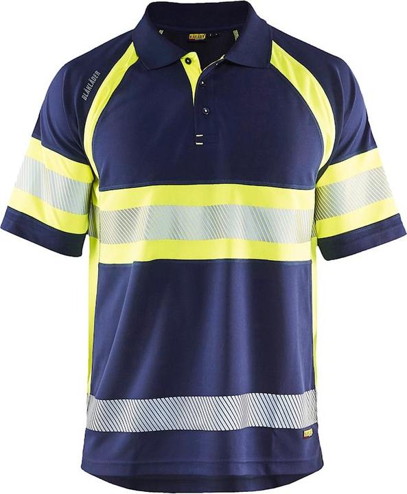 Image du produit Blakläder Polo de signalisationbleu marine / jaune (3XL)