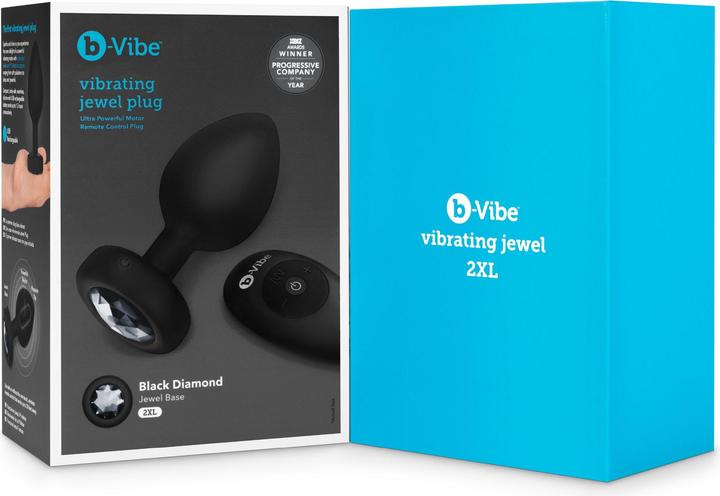 Actual product image B-Vibe Vibrating Jewel Plug XXL Black