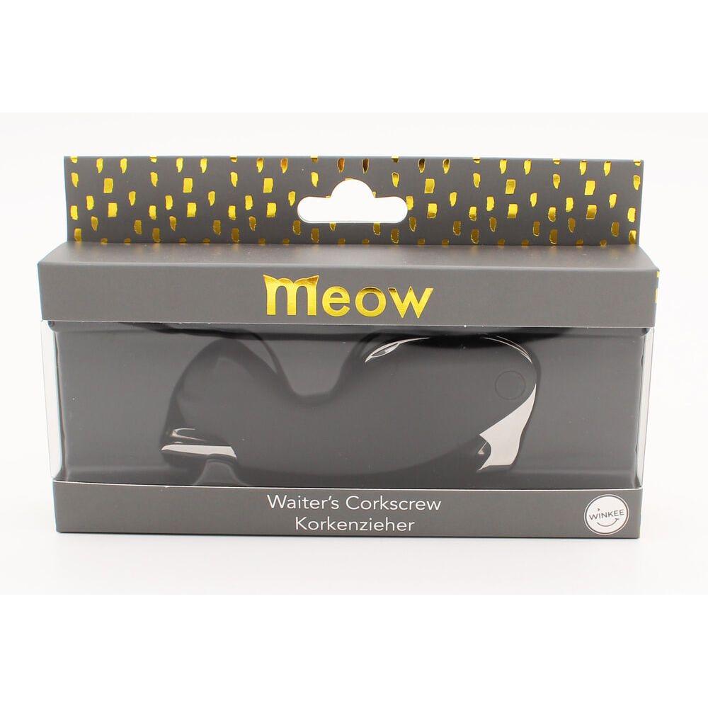 Thumbnail - Mags Miau Katze - Korkenzieher, Flaschenöffner, Schwarz