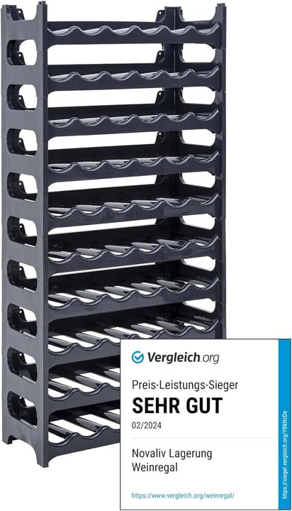 Produktbild Novaliv Flaschenregal (60 x 28 x 14 cm, 60 Fl.)