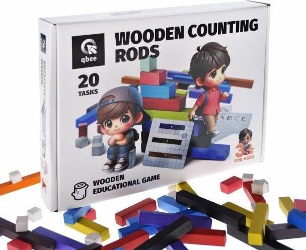 Productafbeelding Vilde Zählstäbchen aus Holz 56 Stk