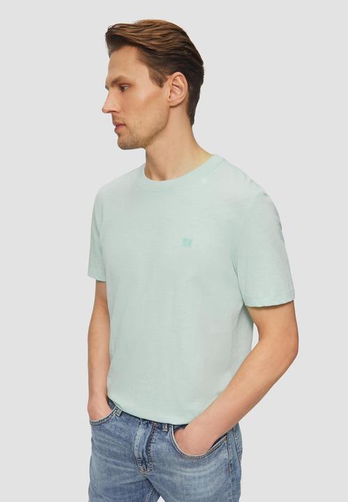 Produktbild S.Oliver T-Shirt T-Shirt mit Flammgarnstruktur und Logo-Print (3XL)