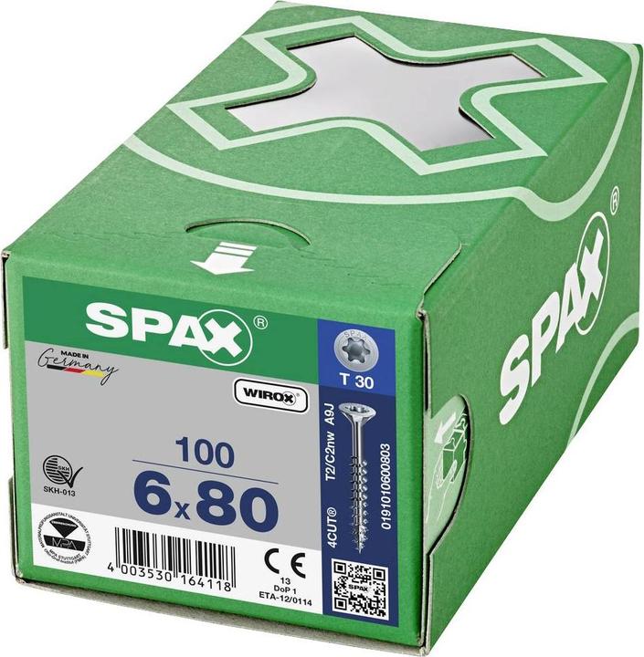 Produktbild Spax Senkmultikopf T-Star Plus T30 Teilgewinde Wirox (100 Schrauben pro Stück)