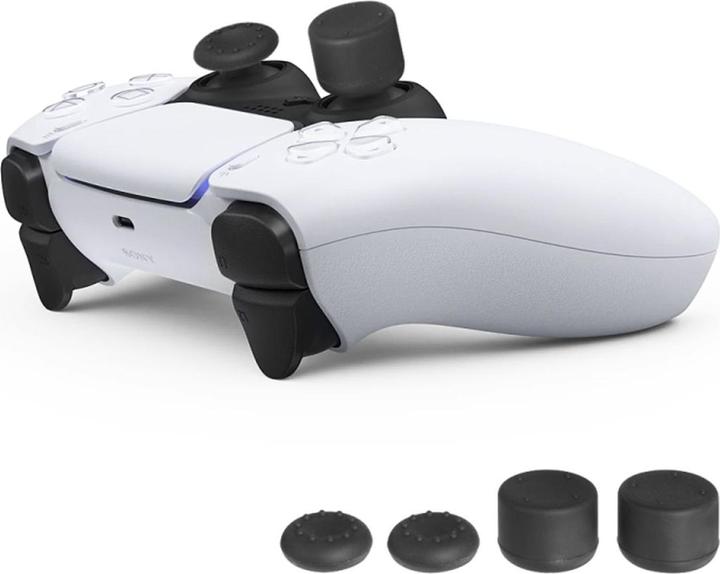 Produktbild König Design Thumbstick Controller Aufsatz Set Silikon Kappen Joystick Für PS5 Schwarz Neu (PS5)