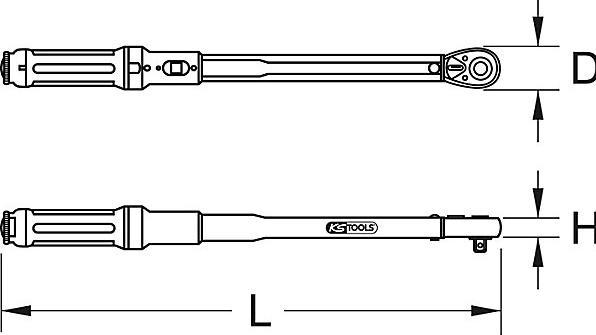 Productafbeelding KS Tools ERGOTORQUE®precisie ratel momentsleutel (1/2", 60 Nm, 320 Nm)