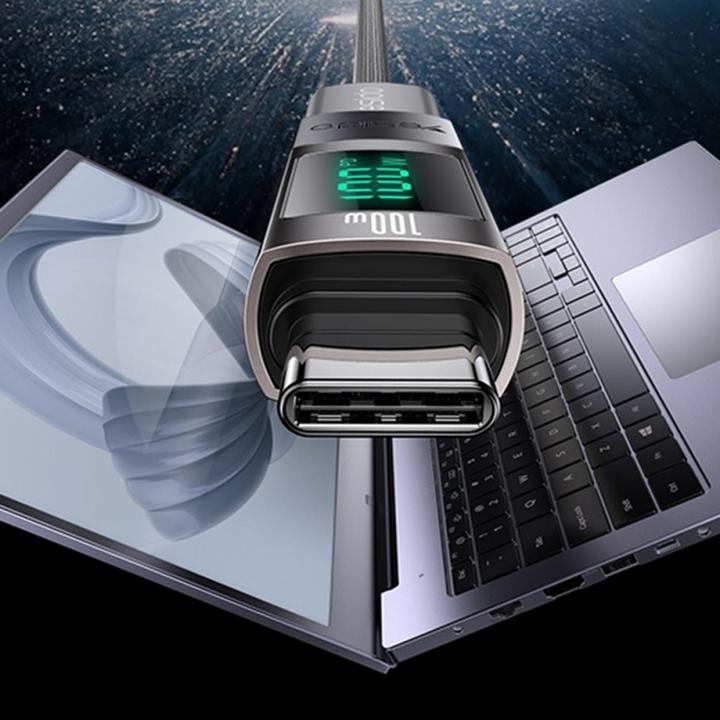 Produktbild Yesido - OTG Adapter (GS24) - Type-C to Type-C, Power Real-time Display, 100W, 5A, Plug&Play - Grey (USB-C, USB-C)