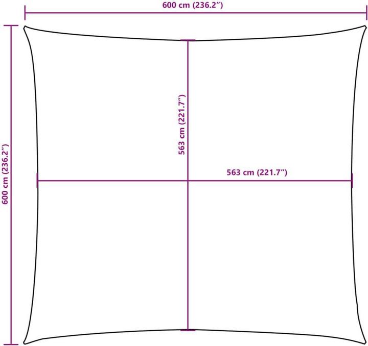 Produktbild vidaXL Sonnensegel (600 x 600 cm)