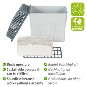 Produktbild Wenko Feuchtigkeitskiller 2 kg Grau Raumentfeuchter (160 m², 112.80 l/24h)