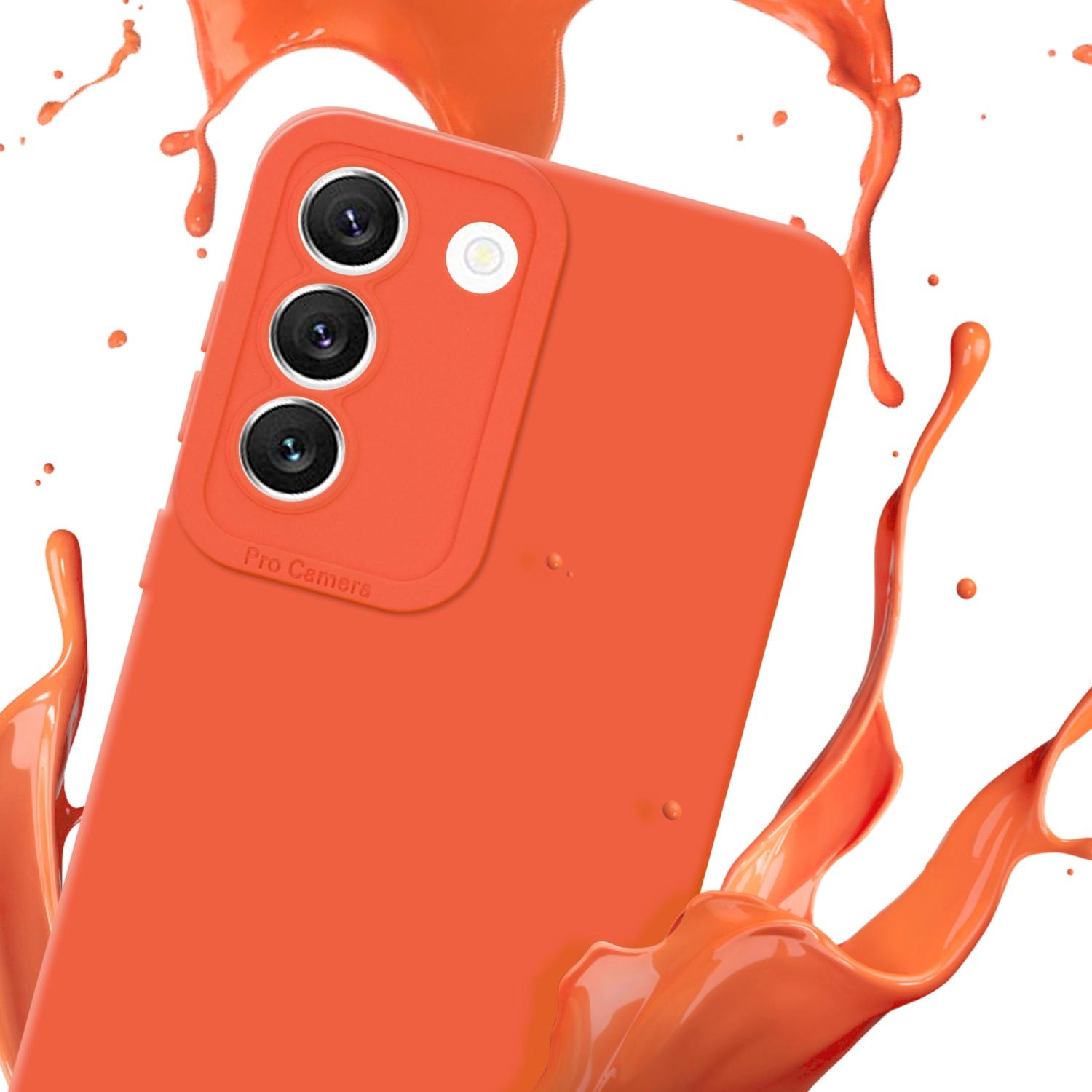 Thumbnail - Cadorabo Hülle für Samsung Galaxy S22 im TPU Fluid LM162 Style (Samsung Galaxy S22+), Smartphone Hülle, Orange