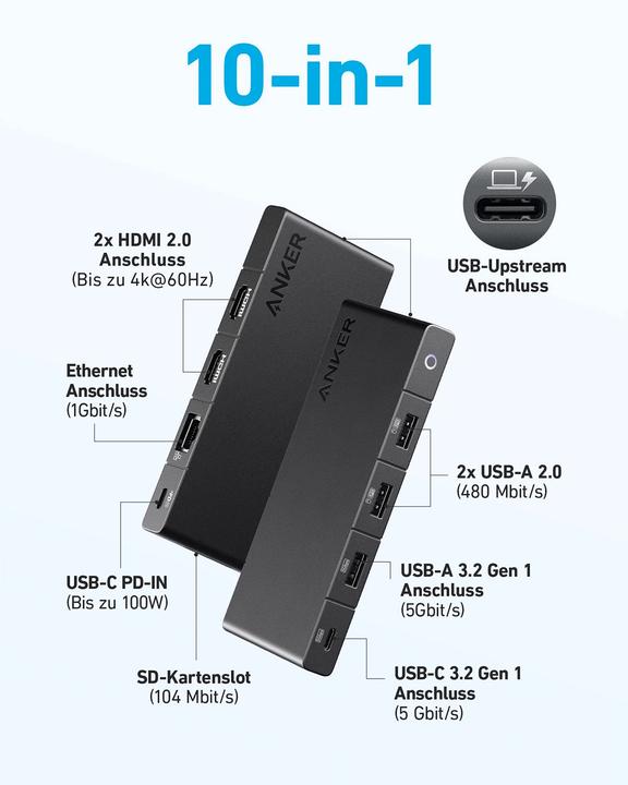 Produktbild Anker 364 (USB-C, 10 Ports)