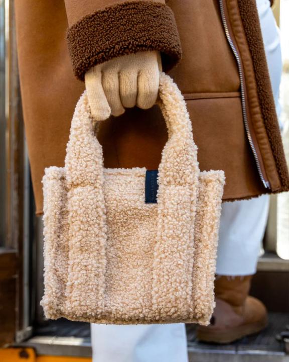 Actual product image Caseme Teddy winter bag with a detachable crossbody strap for your smartphone and accessories