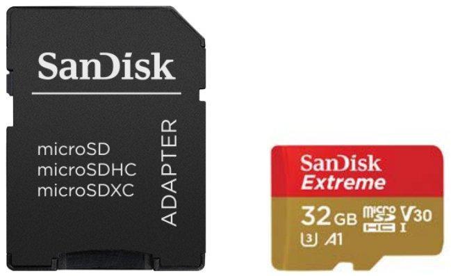 Image du produit SANDISK microSDHC ActionSC 32GB 2x Extr.100MB (32 Go, microSDHC, U3, UHS-I)