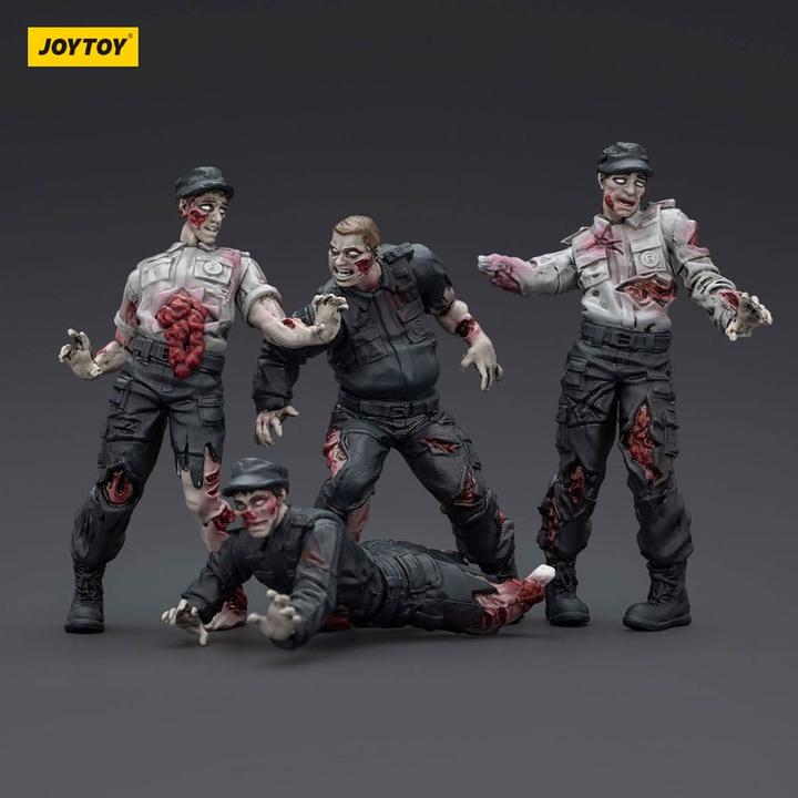 Produktbild Joy Toy Zombie Dark Source Actionfiguren 4er-Pack Security Guards 8 cm