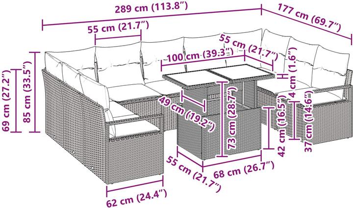 Produktbild vidaXL Garten-Sofa