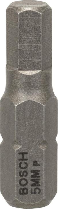 Bosch Professional Zubehör Schrauberbit Extra-Hart HEX 5, 25 mm, 3er-Pack (Innensechskant, Kreuz sonstige, Schraubschlitz, Innensechsrund TX)