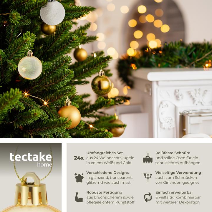 Actual product image tectake Christmas baubles (24-part)