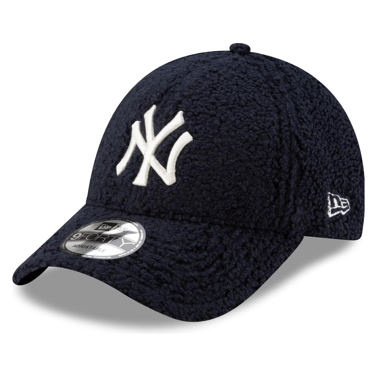 New Era, Herren, Cap, 9Forty Strapback Sherpa Cap - Borg Ny Yankees Navy, Blau