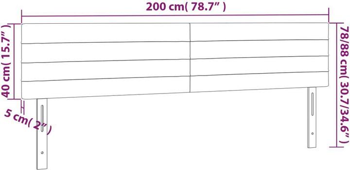 Produktbild vidaXL Kopfteil (200 x 5 x 88 cm)
