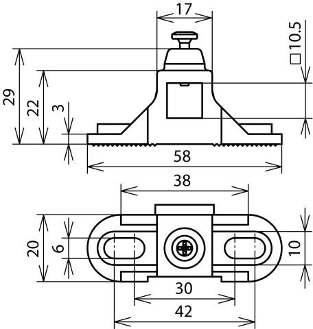 Image du produit Dehn 563014 - Support de chevalet 6 x 4 mm en plastique
