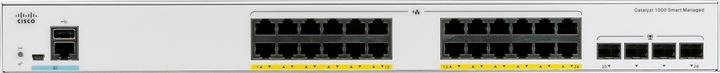 Actual product image Cisco 24 Port Rail PoE+ Switch C1000-24P-4G-L (24 Ports)