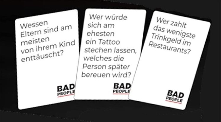 Actual product image Dyce Games Bad People - Finde heraus, was deine Freunde WIRKLICH über dich denken (German)