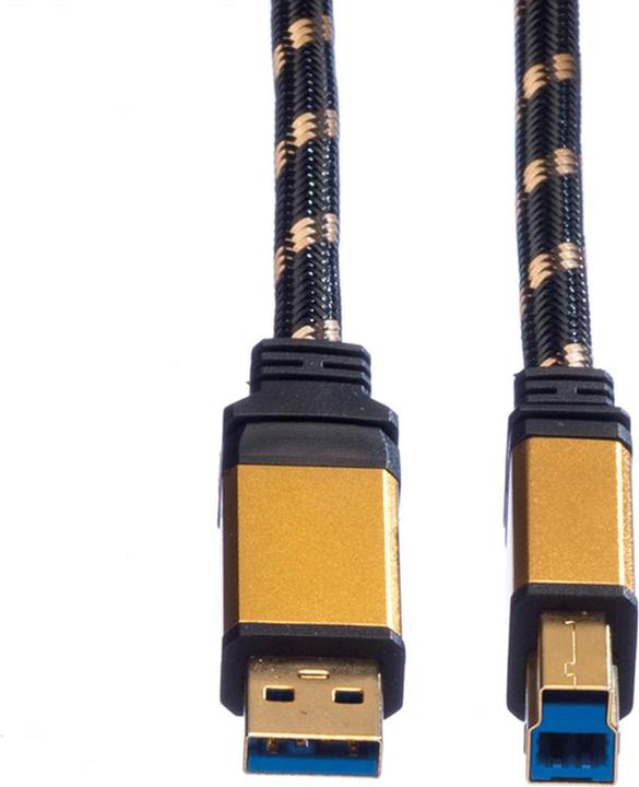 Actual product image Roline GOLD USB 3.0 cable, type A-B 1.8m (1.80 m, USB 3.2 Gen 1)