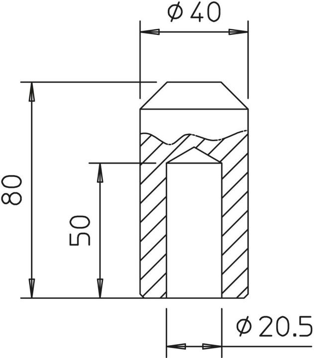 Actual product image OBO Bettermann BETTERMA LE HEAD Impact head for LightEarth earth electrode 25mm, pc LE HEAD