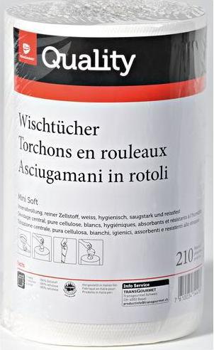Quality Wischtücher soft mini 993340 2-lagig, 6 Rollen à 211 Blatt (6 x)