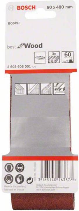 Produktbild Bosch Professional Zubehör PRO X440 Schleifband, 60 x 400 mm, G60 (60)