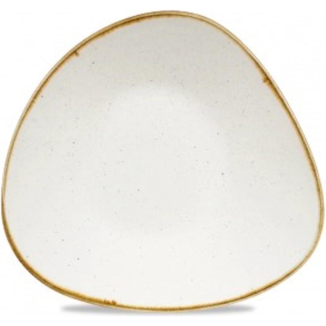 Churchill Stonecast Barley White Triangel Teller tief 27.2x26.7cm, Teller, Weiss