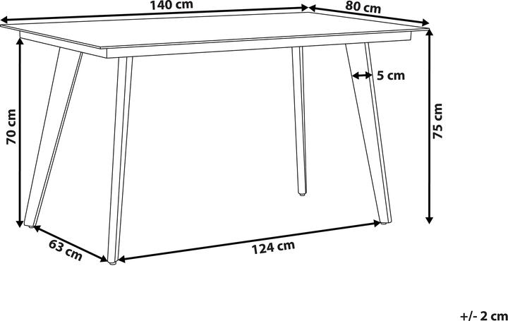 Produktbild Beliani Mileto (140 x 80 x 75 cm)