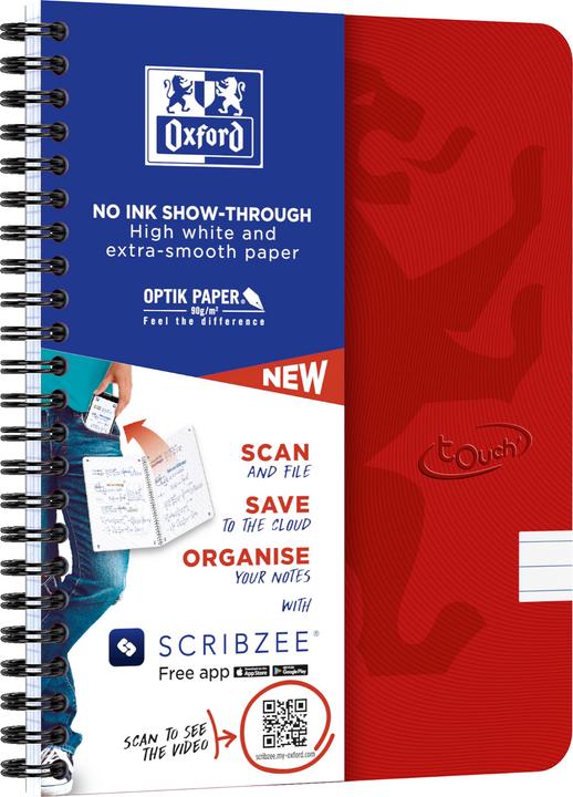 Immagine prodotto Oxford Taccuino a spirale Touch A5 foderato (A5, Righe, Copertina morbida)