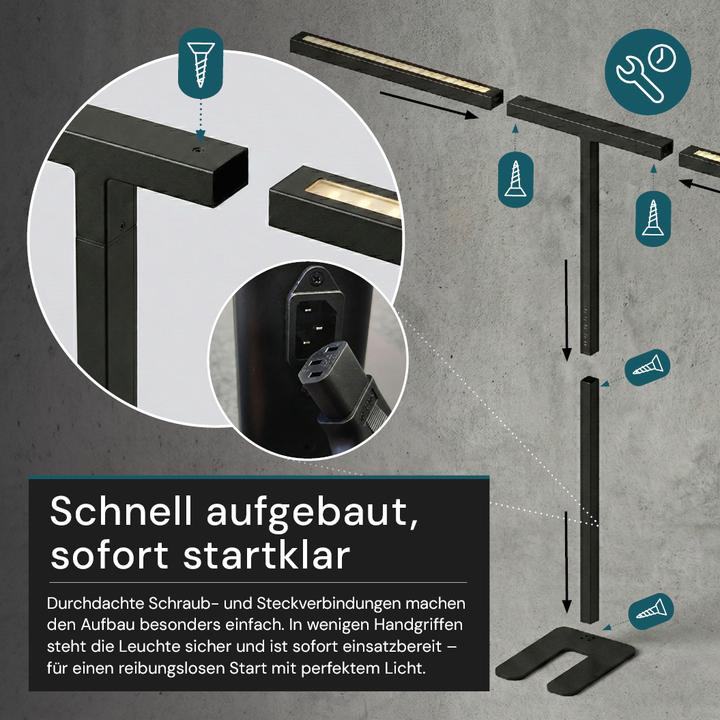 Image du produit Luxula Lampadaire de bureau LED - Slim Line, Duo (5000 lm)