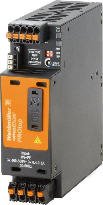 Produktbild Weidmüller PRO TOP3 120W 24V 5A Schaltnetzgerät 24 V/DC 5 A 120 W