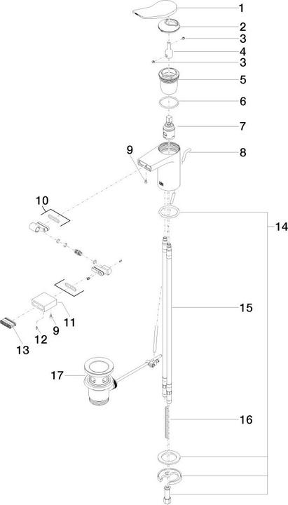 Immagine prodotto Dornbracht Liss? miscelatore monocomando per bidet con scarico a scomparsa, sporgenza 123 mm, 336008