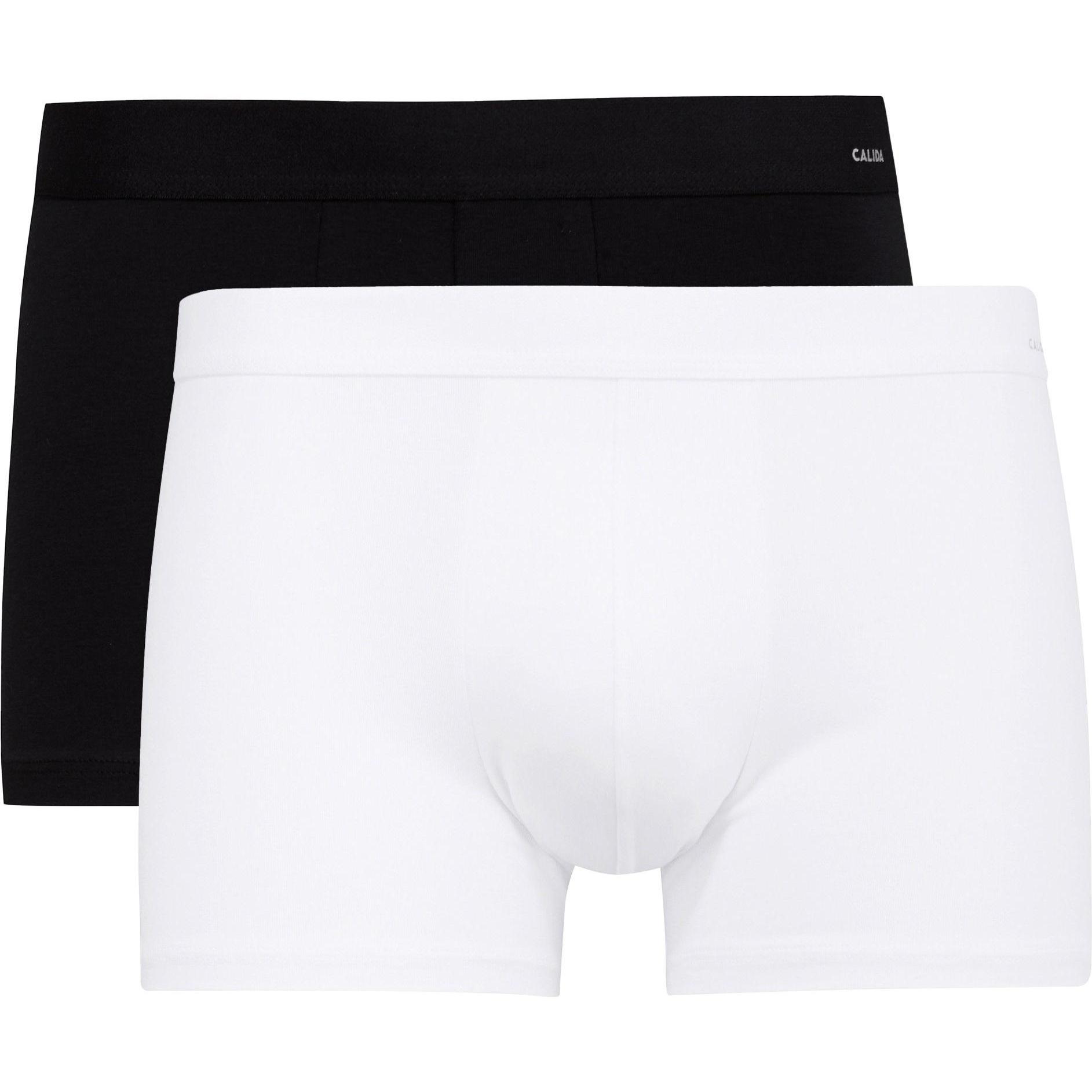 Calida, Herren, Unterhosen, Boxershort Casual Figurbetont New Boxer Cotton Code, Schwarz, (M, 2er Pack)