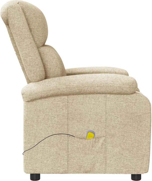 Produktbild vidaXL Massagesessel Fernsehsessel Relaxsessel Sessel Liegesessel Creme Stoff